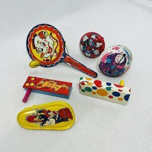 Kirchhof  Vintage Toy Life Of Party Noisemaker Clown Halloween Circus Metal USA